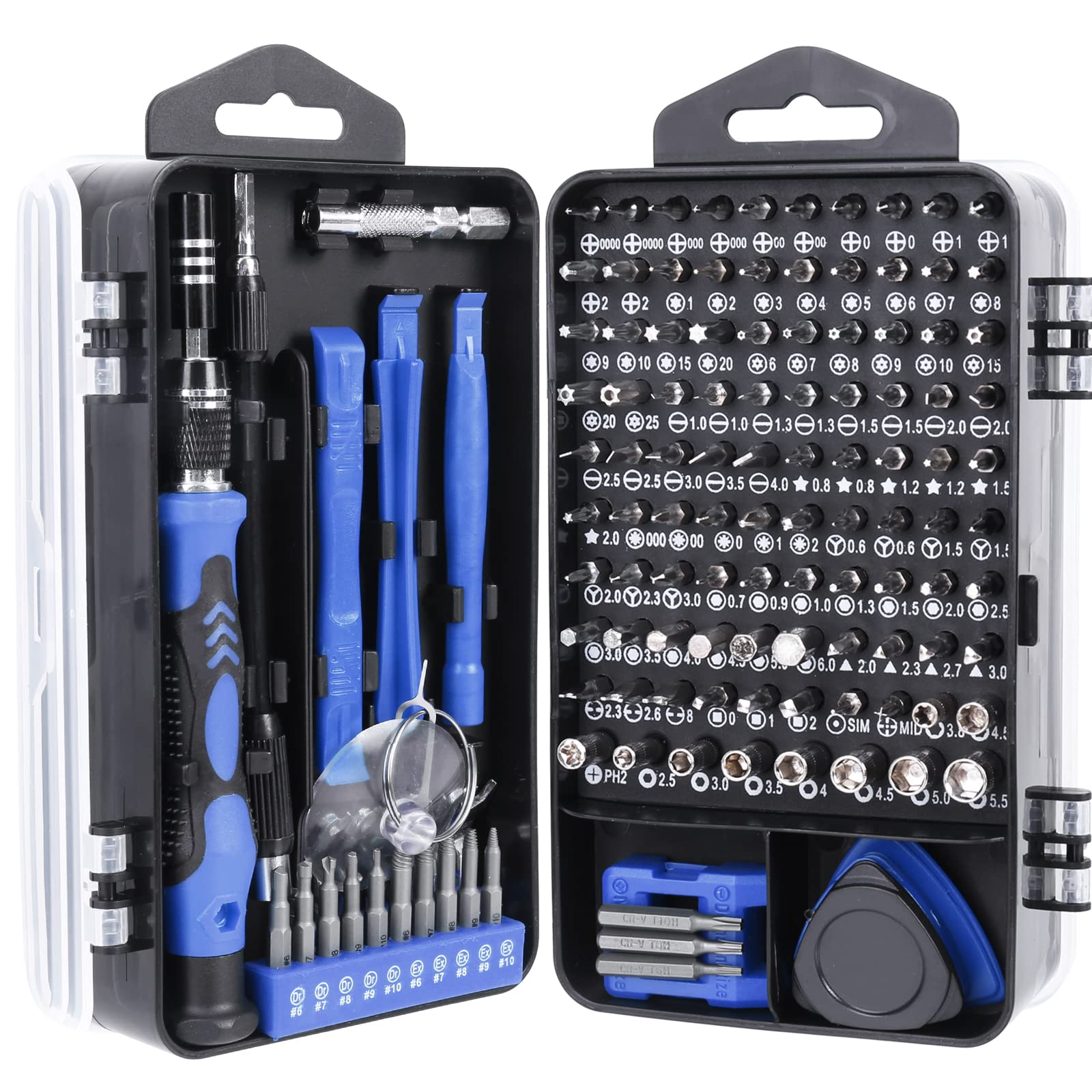 138-in-1 Precision Magnetic Screwdriver Set with Case - Professional Electronics Repair Tool Kit for Computers, Phones, Laptops, Game Consoles, Watches & Eyeglasses - Perfect for DIY Repairs, Tech Maintenance & Small Device Fixes