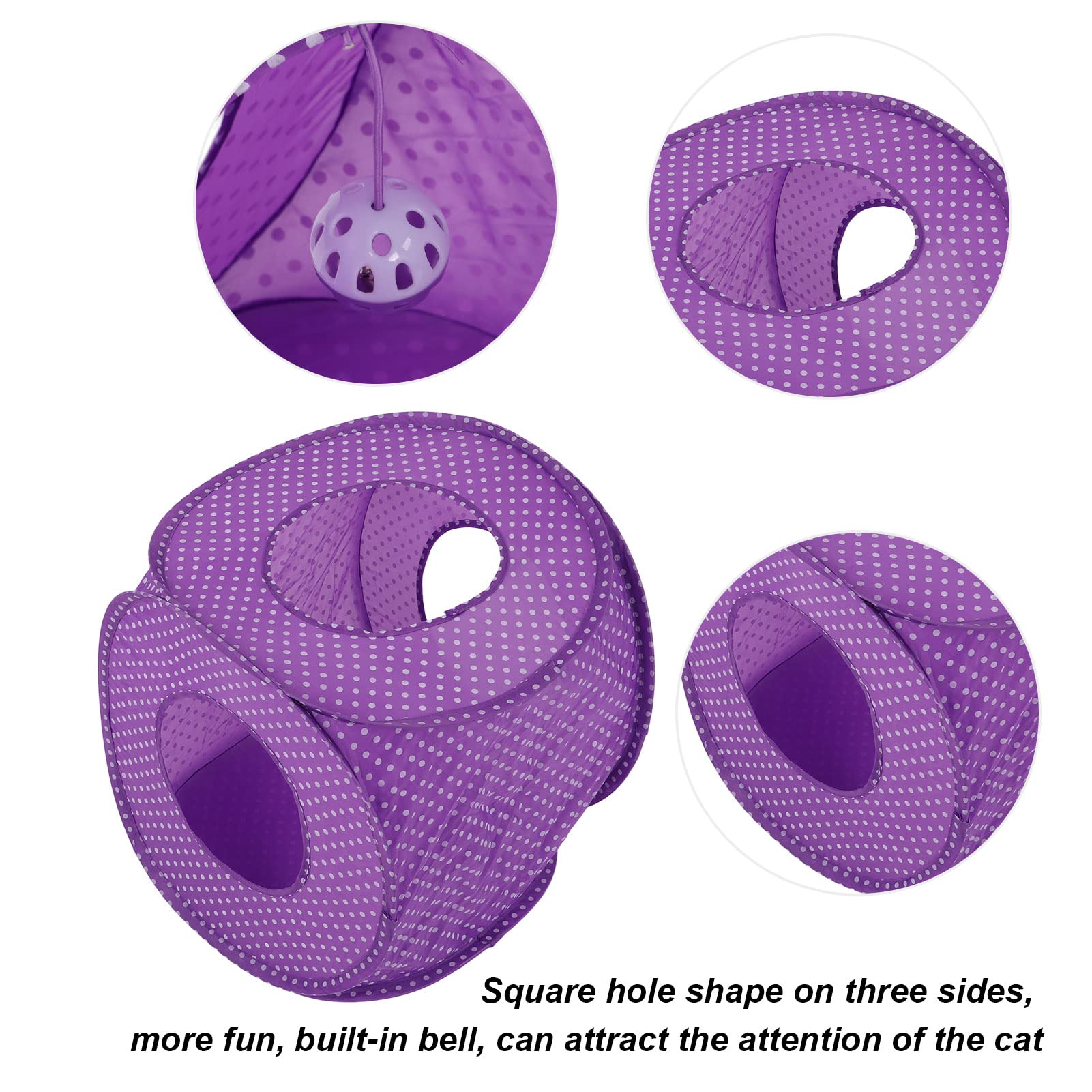 Collapsible Cat Tunnel for Indoor Play - Interactive Maze Toy for Cats, Kittens, Puppies & Rabbits | Fun Hideaway Bed & Play Tent for Small Pets - Perfect for Playtime, Exercise & Stress Relief