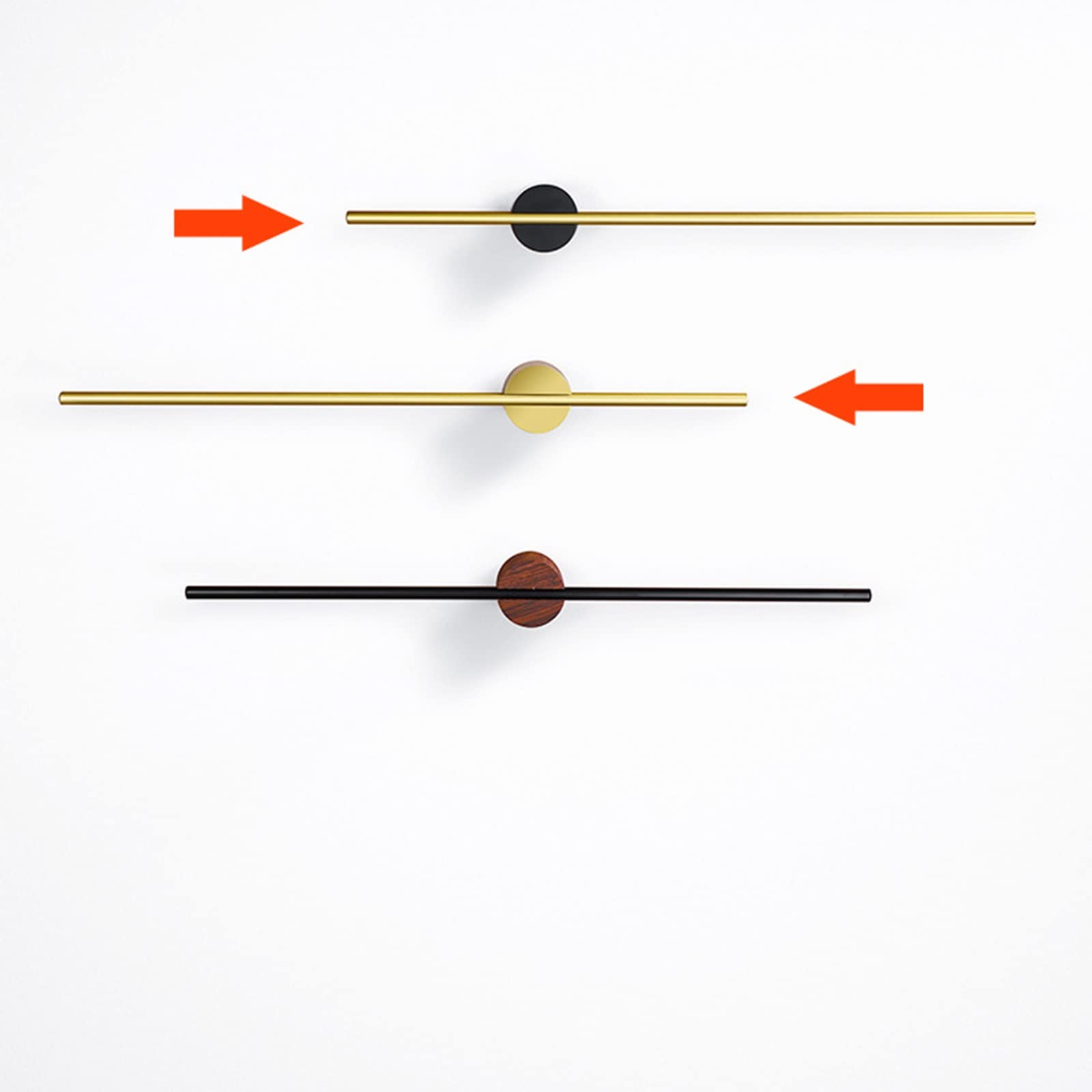 Luxury Brushed Gold Adjustable Single Towel Bar - Nordic Minimalist Bathroom Towel Rack - Wall Mounted (Black Seat & Gold Pole, 60cm) - Perfect for Modern Bathrooms, Guest Rooms & Spa Retreats
