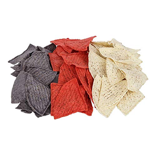 Mission Foods Pre-Cut Unfried Tri-Color Tortilla Chips - 4 Cut, 10 Pound Bulk Pack (3 Bags/Case) - Perfect for Restaurants, Catering & Party Snacks