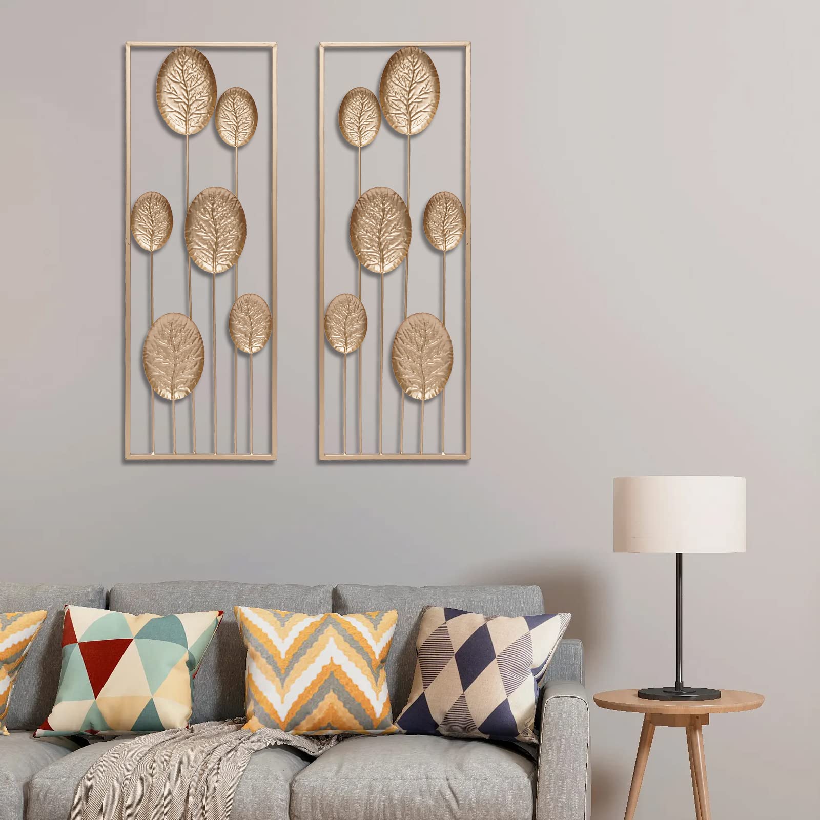 Set of 2 Gold Metal Wall Decor - 33.5