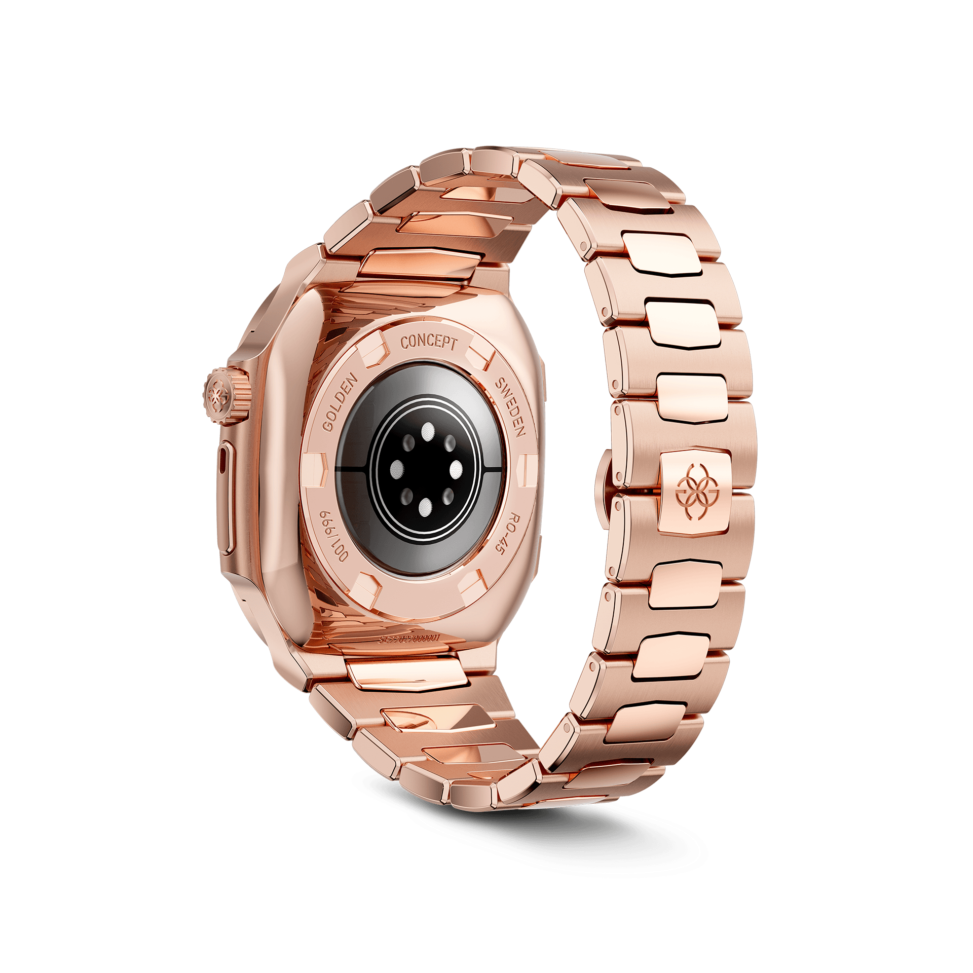Apple Watch Case RO45 - Rose Gold Protective Cover for Apple Watch Series 1-9, 45mm - Slim Fit, Scratch Resistant, Fashionable Smartwatch Accessory for Workout, Running & Daily Wear