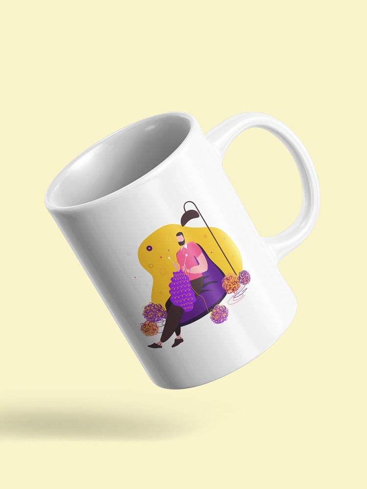 Smartprints Knitting Time Mug - Funny Coffee Cup for Knitters & Craft Lovers - Perfect Gift for Yarn Enthusiasts - Great for Tea, Coffee & Hot Drinks at Home or Office