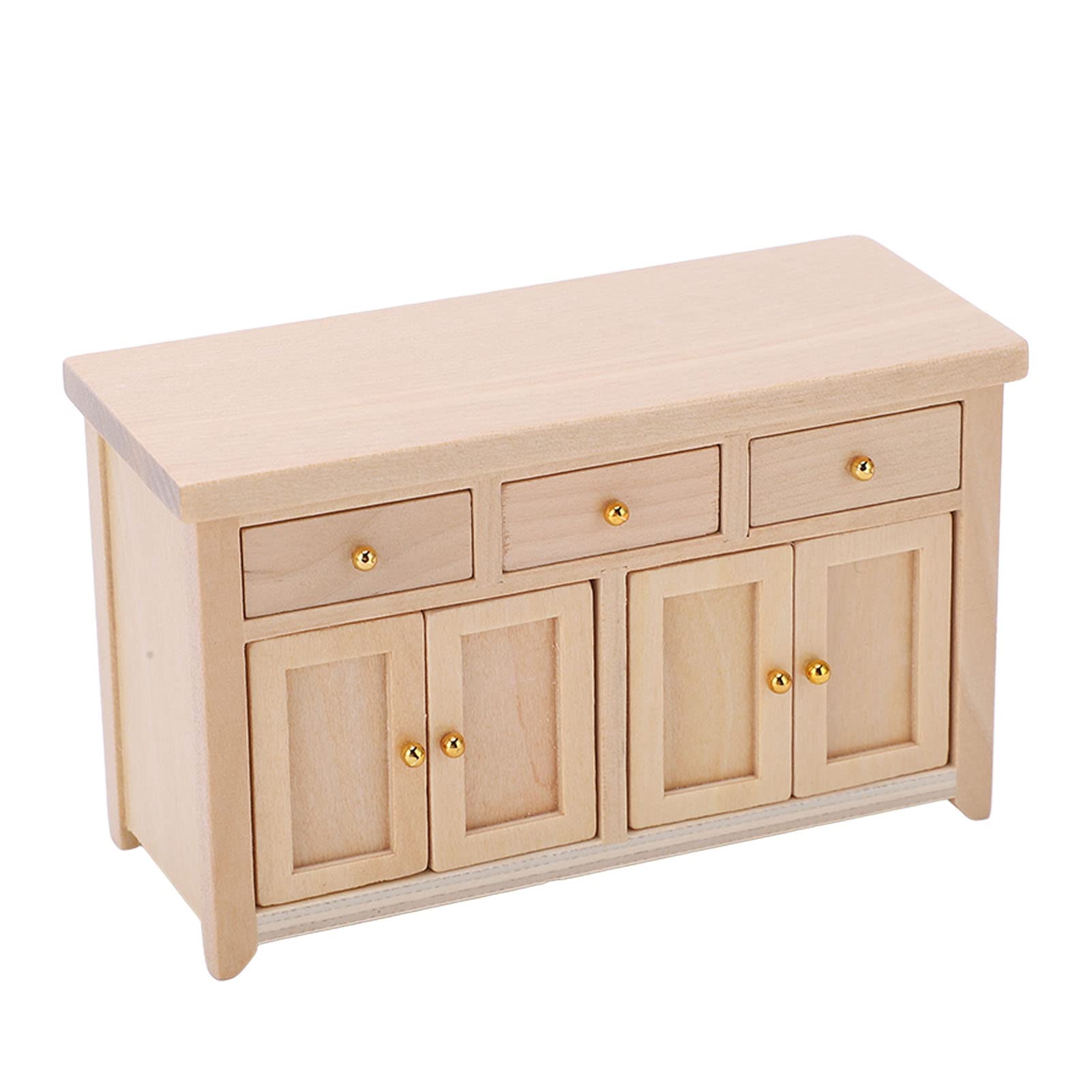 1:12 Scale Miniature Dollhouse Cabinet - Birch Wood Storage Cabinet for Living Room, Bedroom & Kitchen - Perfect for Dollhouse Accessories, DIY Projects & Collectors