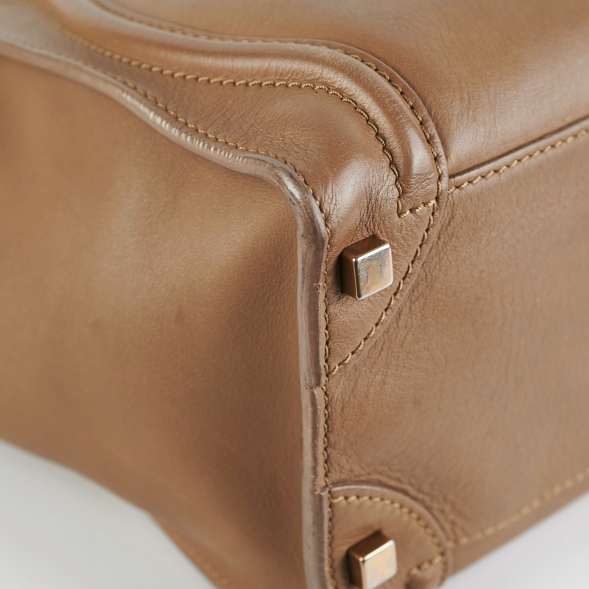 Celine Micro Luggage Taupe Tote Bag - Premium Leather Handbag for Women | Perfect for Work, Travel & Everyday Use