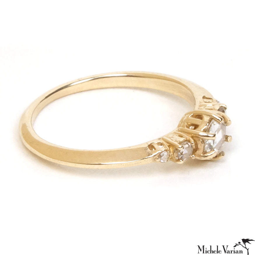 Diamond Commune Ring - Elegant 14K Gold Stackable Band for Women | Perfect for Weddings, Anniversaries & Everyday Wear