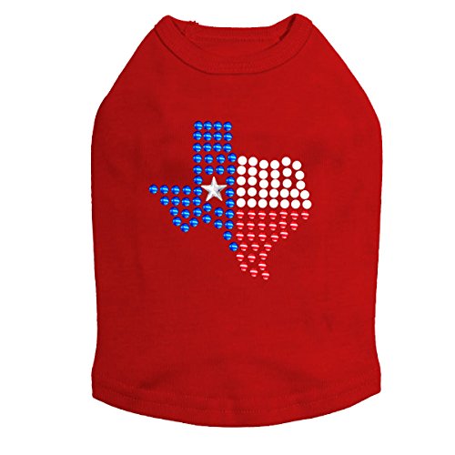 Texas Flag Dog Shirt for Small Dogs - XS Red Pet Apparel for Patriotic Outfits & Special Occasions