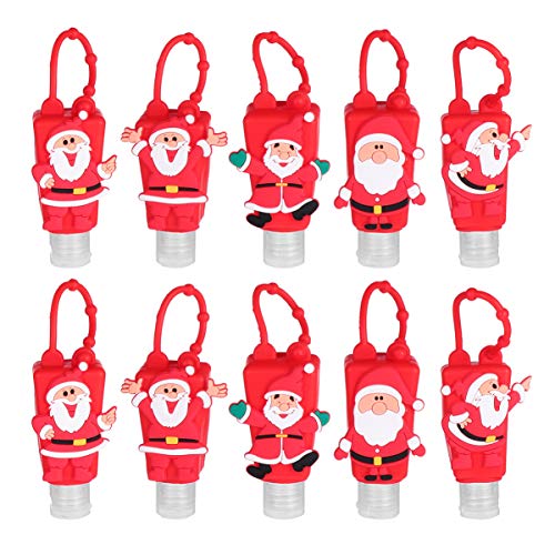 Yardwe 10-Piece Travel Bottle Set with Keychain - 30ml Leak-Proof Mini Refillable Containers for Toiletries, Cosmetics & Liquids | Perfect for Air Travel, Gym, Camping & Christmas Gifts