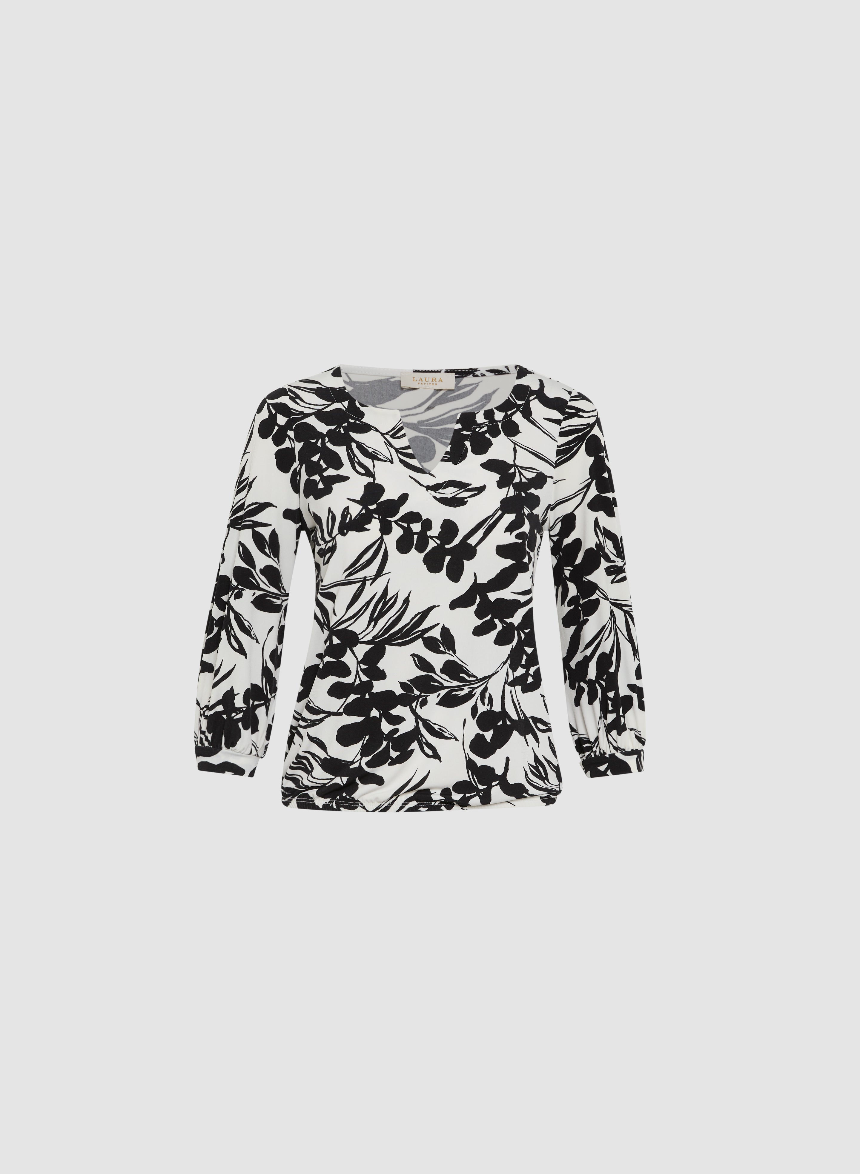 Floral Bouffant Sleeve Blouse for Women - Elegant Puff Sleeve Tops for Casual Wear, Date Night & Summer Outfits