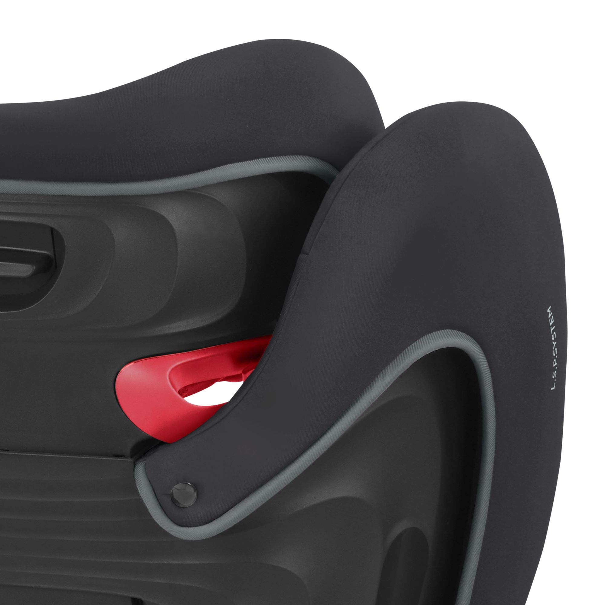 Cybex Solution B-Fix High Back Booster Car Seat for Kids 40-100 lbs - Lightweight, LATCH System, Side-Impact Protection, Adjustable Headrest - Comfortable & Secure Design in Volcano Black - Perfect for School Drop-offs, Road Trips & Everyday Safety