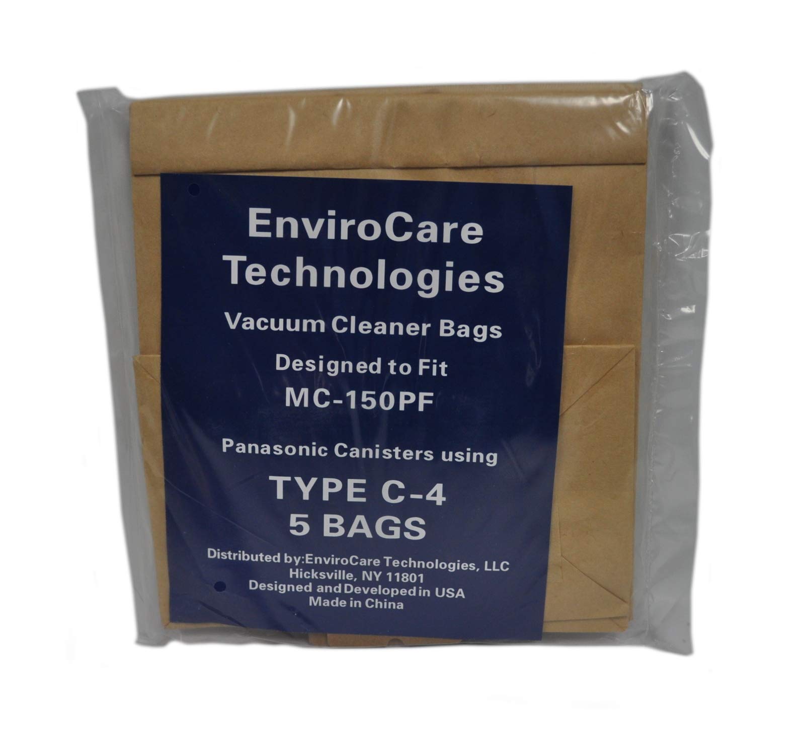 Envirocare Vacuum Bags for Panasonic Type C-4 Canister Vacuum 148 | HEPA Filtration Dust Bags | Perfect for Home Cleaning, Pet Hair Removal & Allergy Relief
