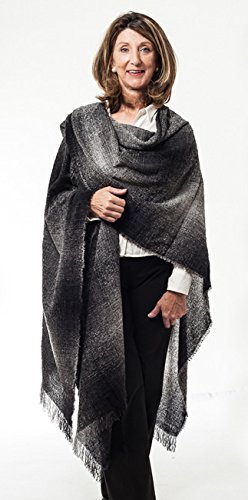 Authentic Irish Lambswool Ruana Wrap by Kerry Woollen Mills - Soft & Warm Shawl for Women - Perfect for Fall, Winter & Outdoor Activities