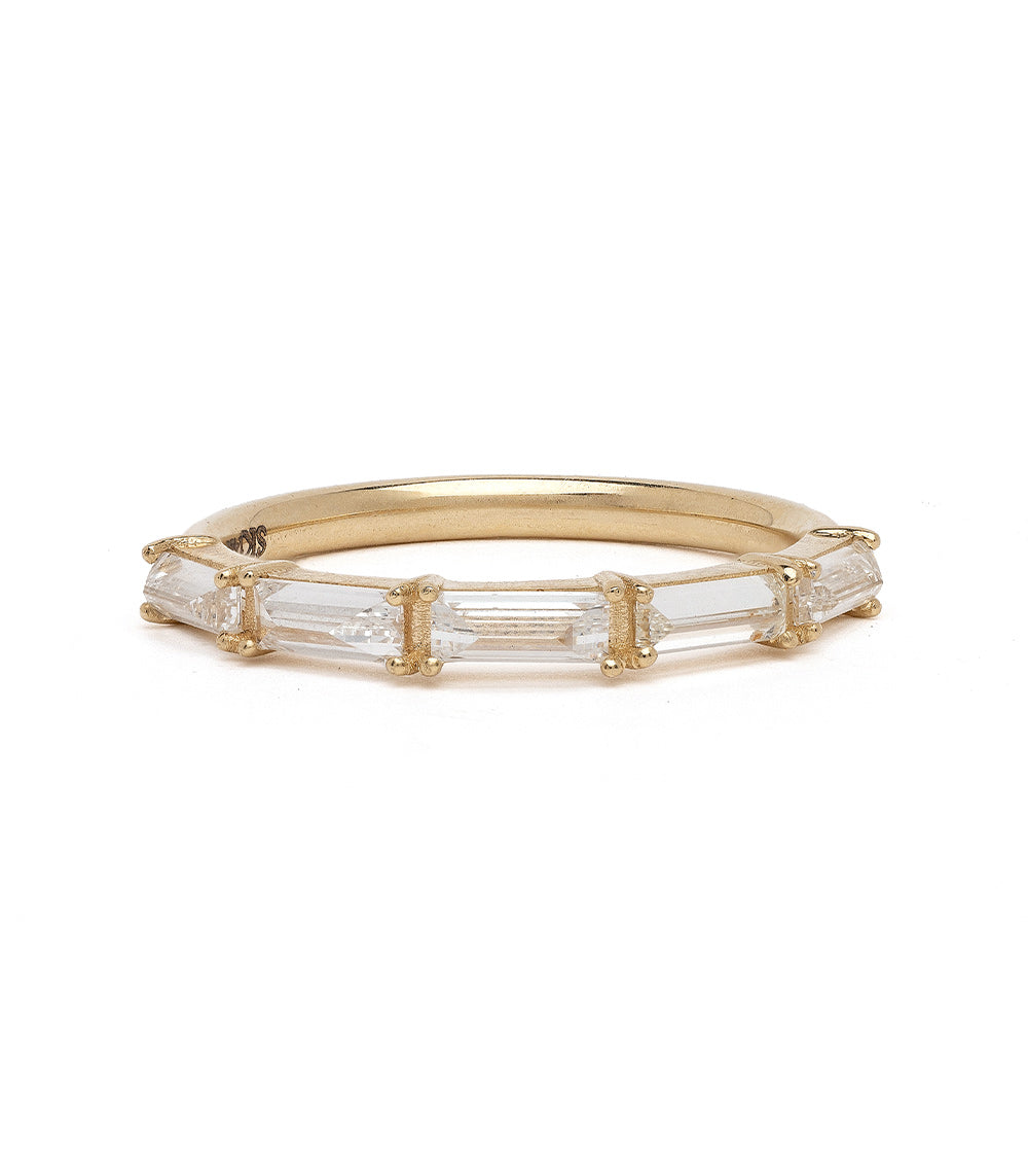Stardust Women's Wedding Band with 4 Baguette Diamonds - Elegant Bridal Ring for Engagement, Anniversary & Special Occasions