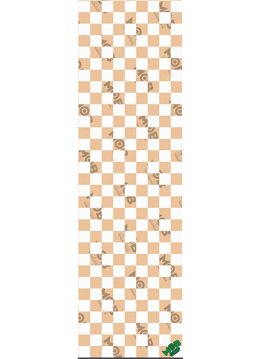 MOB Clear Checkers Grip Tape - Non-Slip Skateboard Deck Grip for Enhanced Control - Perfect for Street Skating, Longboards & Cruisers