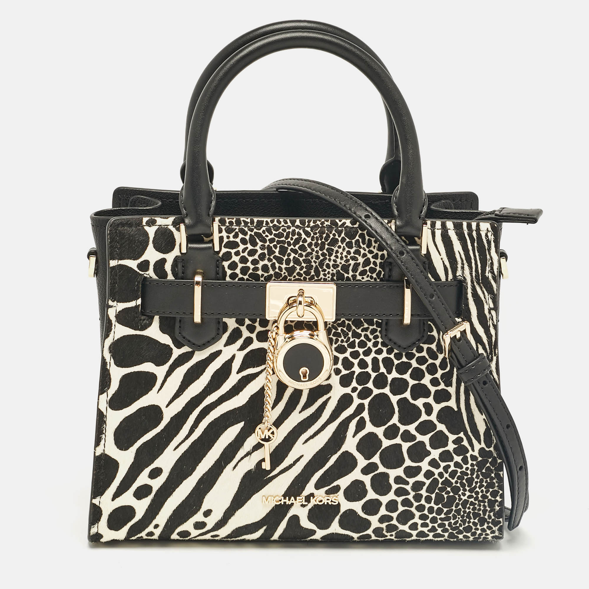 Premium Black Calfhair & Leather Hamilton Tote Bag for Women - Stylish Designer Handbag for Work, Travel & Everyday Use