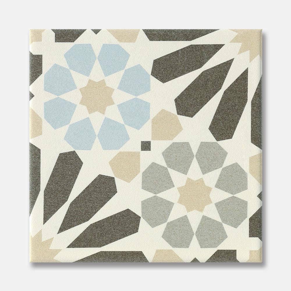 Heritage Florian Encaustic Look 200x200 Matt Tile - Premium Ceramic Floor and Wall Tiles for Kitchen, Bathroom & Living Room Decoration
