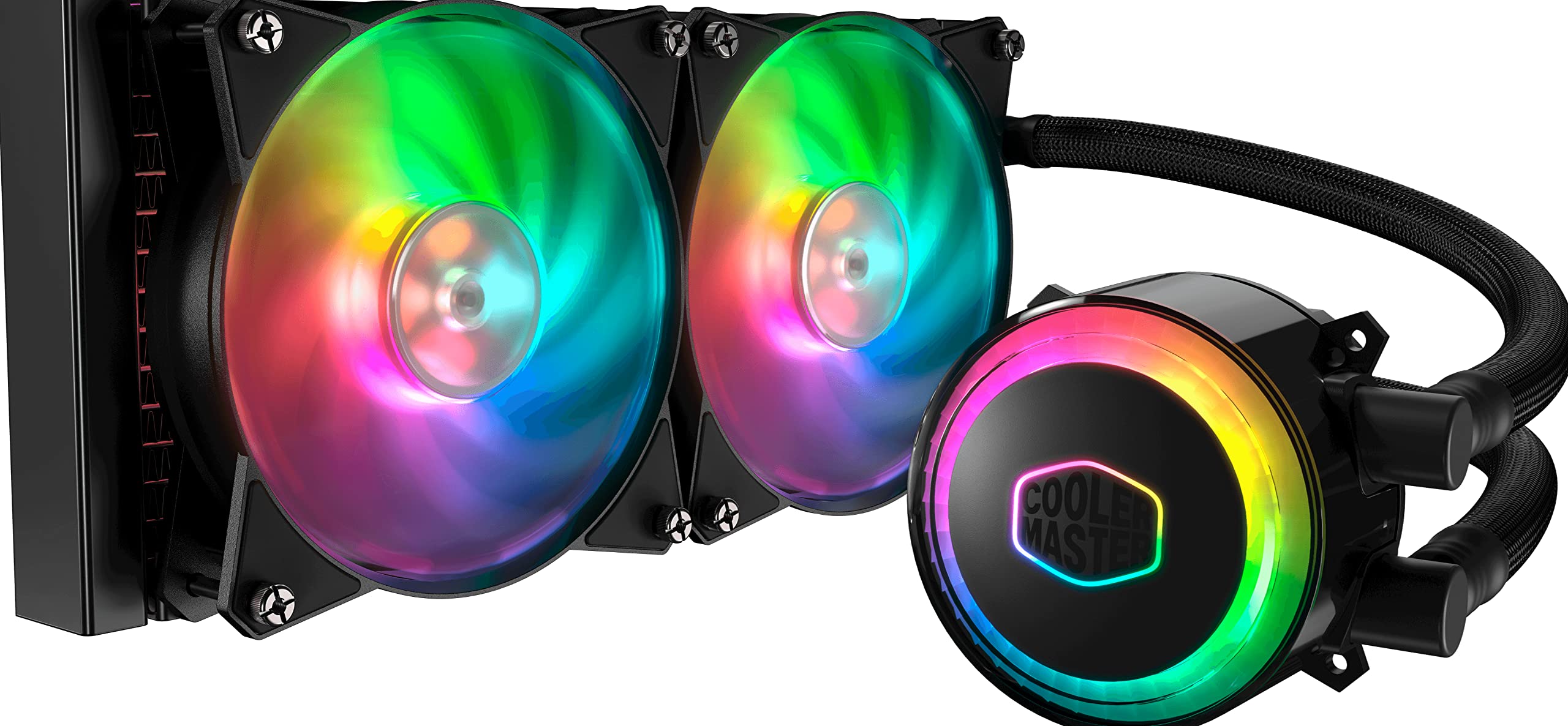 Cooler Master MasterLiquid ML240R RGB 120mm AIO Liquid CPU Cooler with Controller - High Performance PC Cooling for Gaming, Overclocking & Workstations