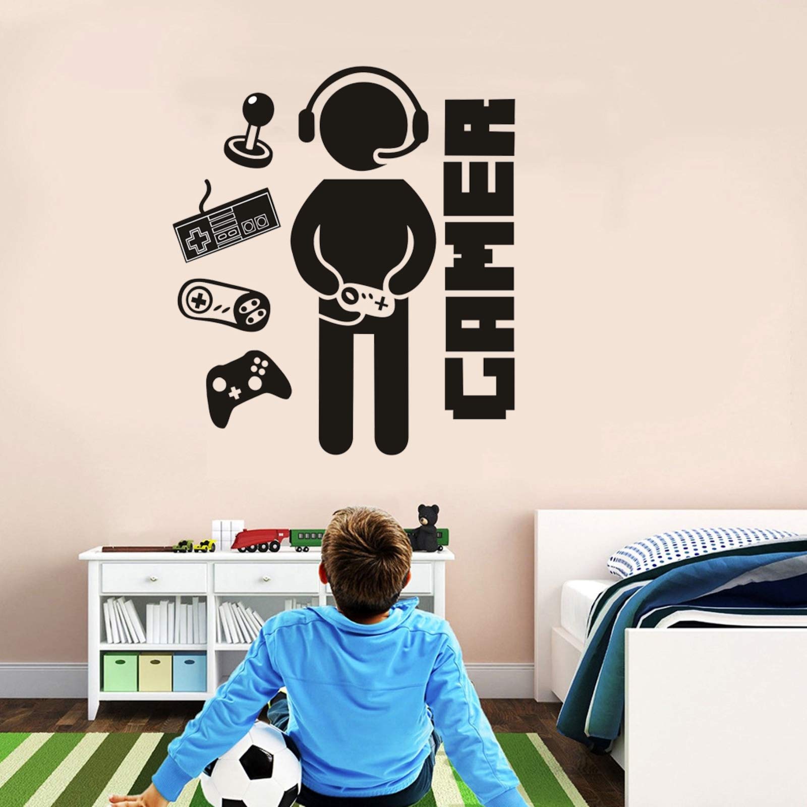 Gamer Decals Creative Video Game Wall Stickers for Boys Bedroom, Kids Room, Playroom - Perfect Wall Decor for Gaming Enthusiasts and Kids' Spaces