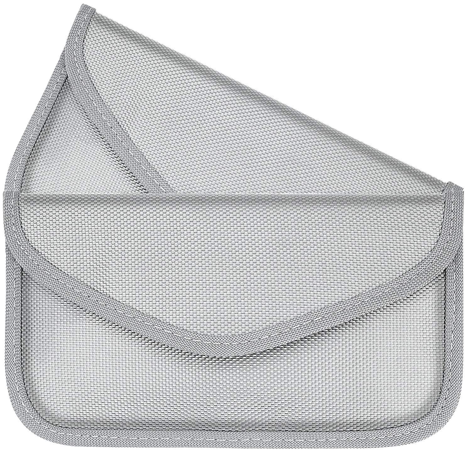 Premium Faraday Bag (2 Pack) - RFID Signal Blocking Pouch for Phone & Car Key FOB - Anti-Tracking, Anti-Spying Privacy Protection - Silver | Perfect for Travel, Security & Digital Detox