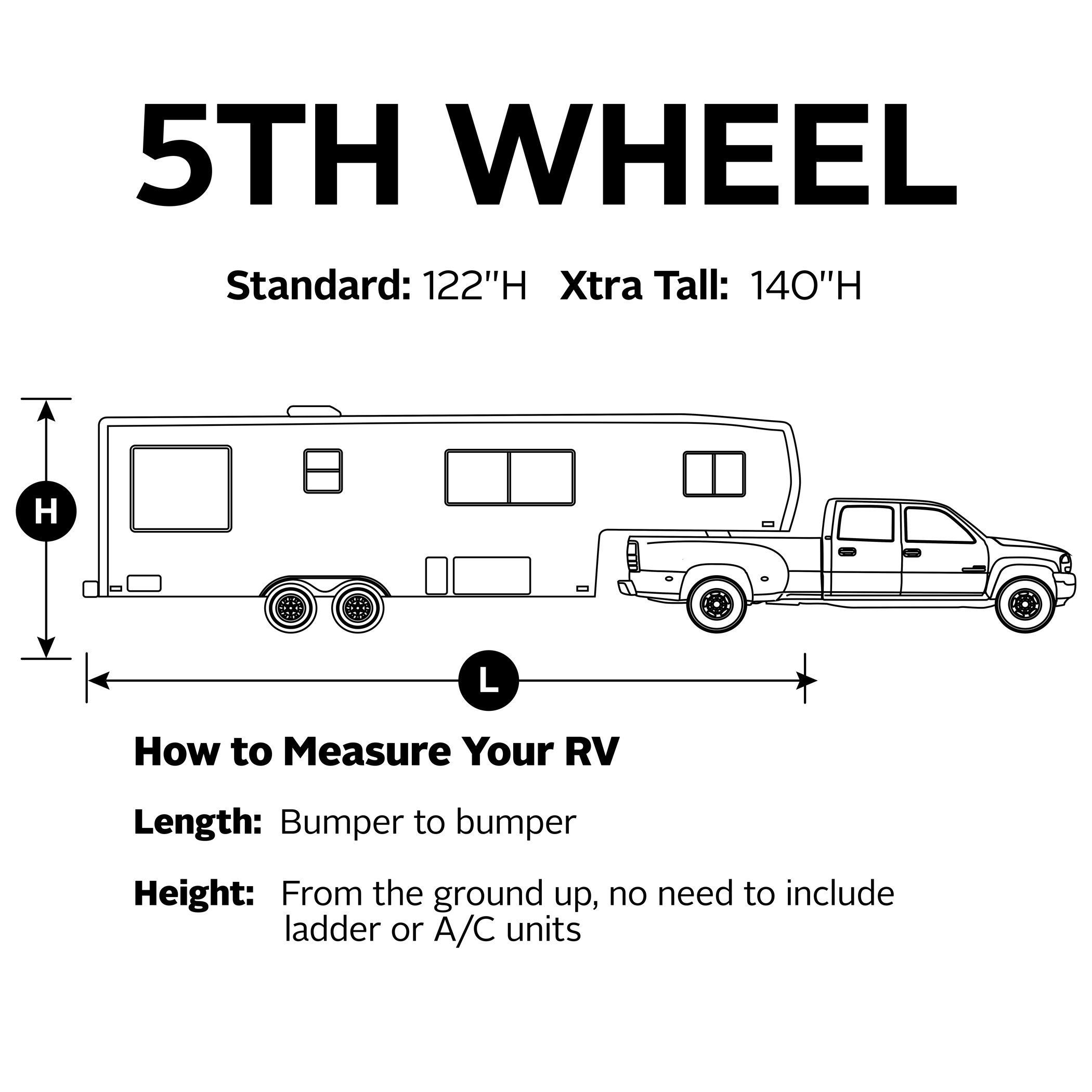 PermaPRO 5th Wheel RV Cover for 41'-44' Trailers - Weather Protection for Campers & Travel Trailers