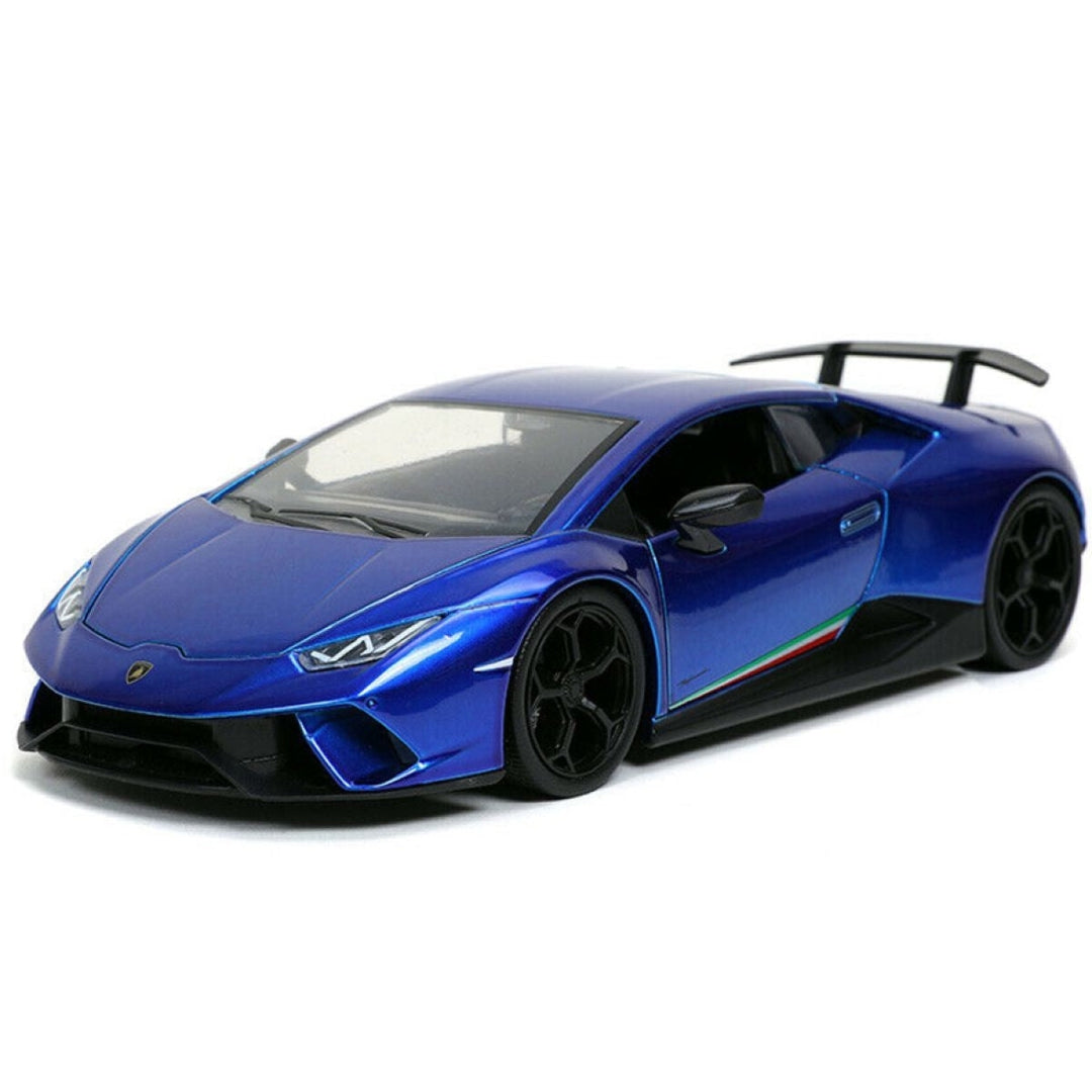 1:24 Scale 2017 Lamborghini Huracan Blue Hyperspec Diecast Model Car - Premium Collectible for Display, Gifts & Racing Enthusiasts