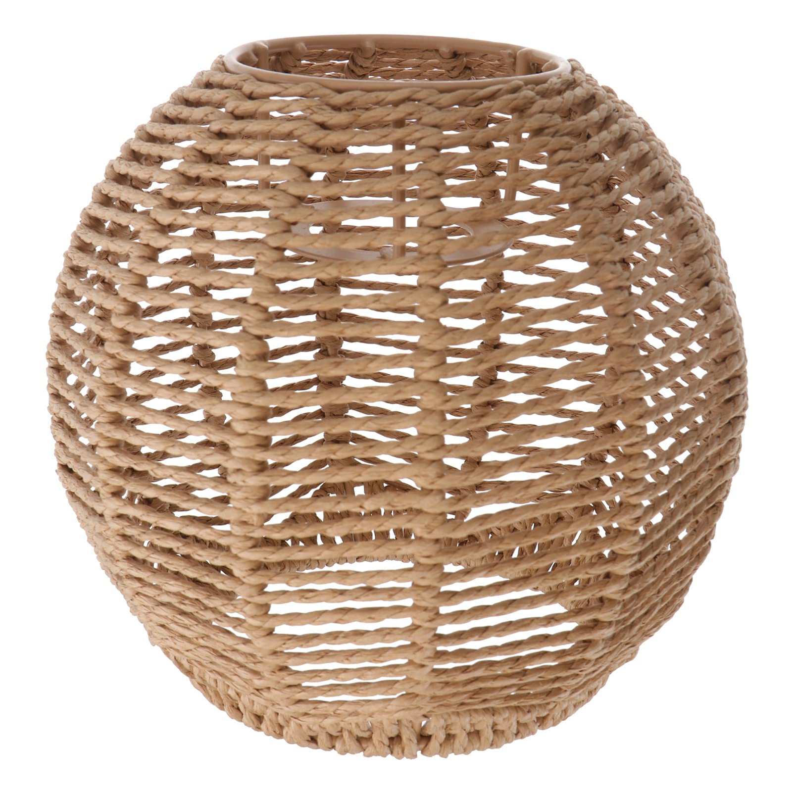 Boho Rattan Lamp Shade Small - Round Woven Ceiling Fan Light Cover for Floor Lamps, Pendant Lights, Chandeliers & Wall Sconces | Perfect for Living Room, Bedroom & Patio Decor