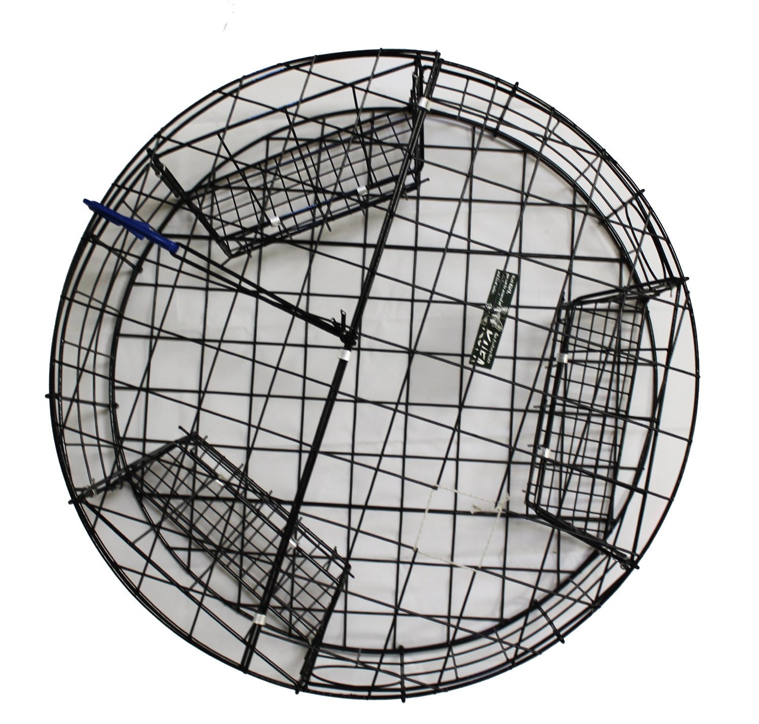 KUFA Sports 30-Inch Vinyl Coated Steel Wire Crab Trap with Accessories Kit (CT110+CAL3E) - Durable Crab Catching Gear for Saltwater & Freshwater Fishing, Boating, and Beach Crabbing