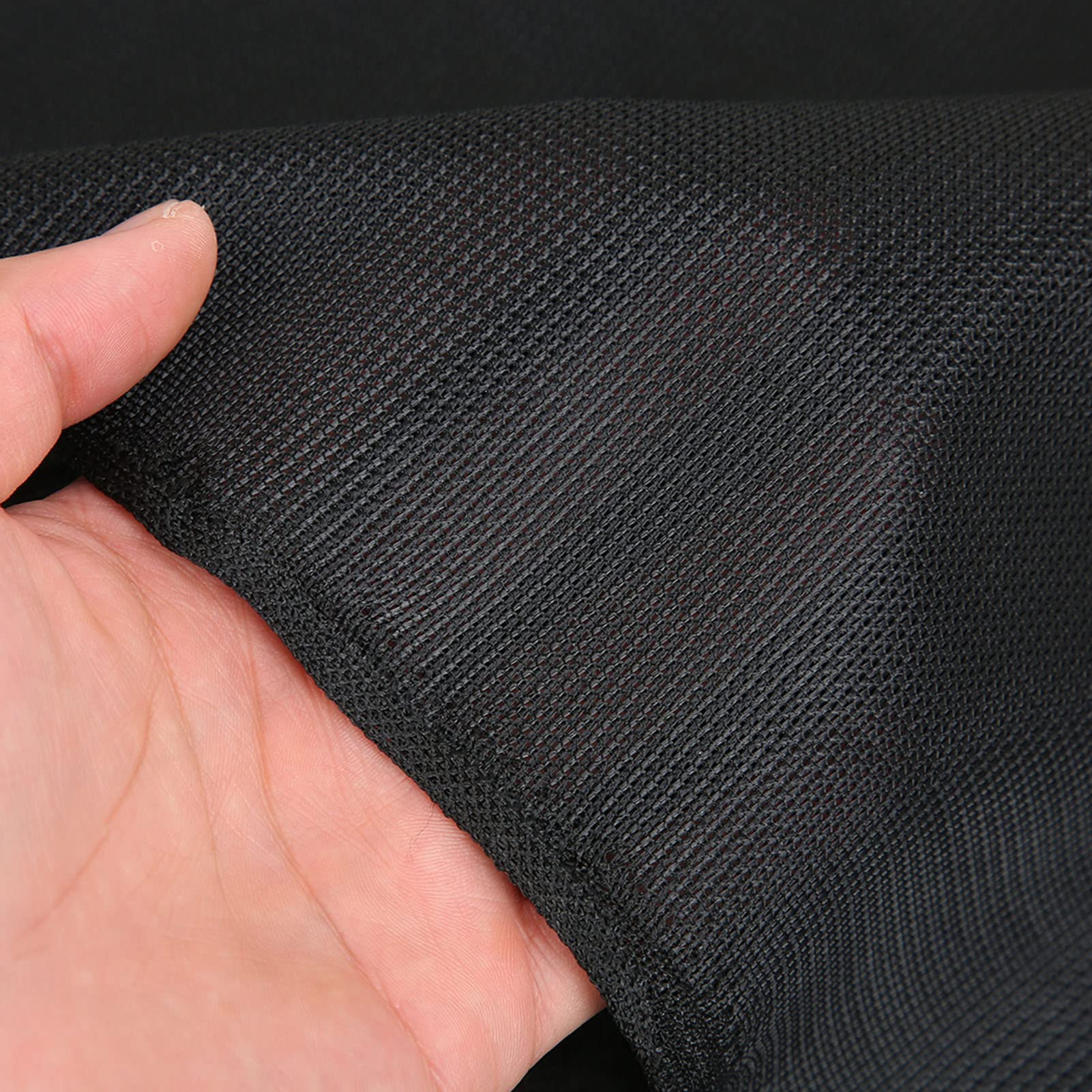 High-Quality Polyester Stereo Speaker Grille Cloth Replacement for Home, Large, and Stage Speakers - Durable Black Fabric for Speaker Housing Repair and DIY Projects