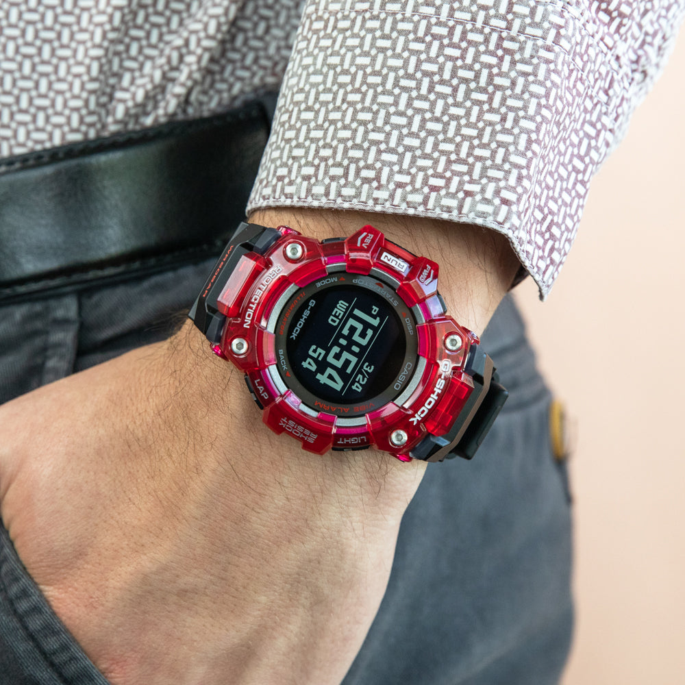 G Shock G Squad GBD100SM 4A1 Bluetooth Smartwatch - Rugged Digital Sports Watch with Step Tracker, Heart Rate Monitor & Phone Notifications - Perfect for Running, Hiking & Outdoor Adventures
