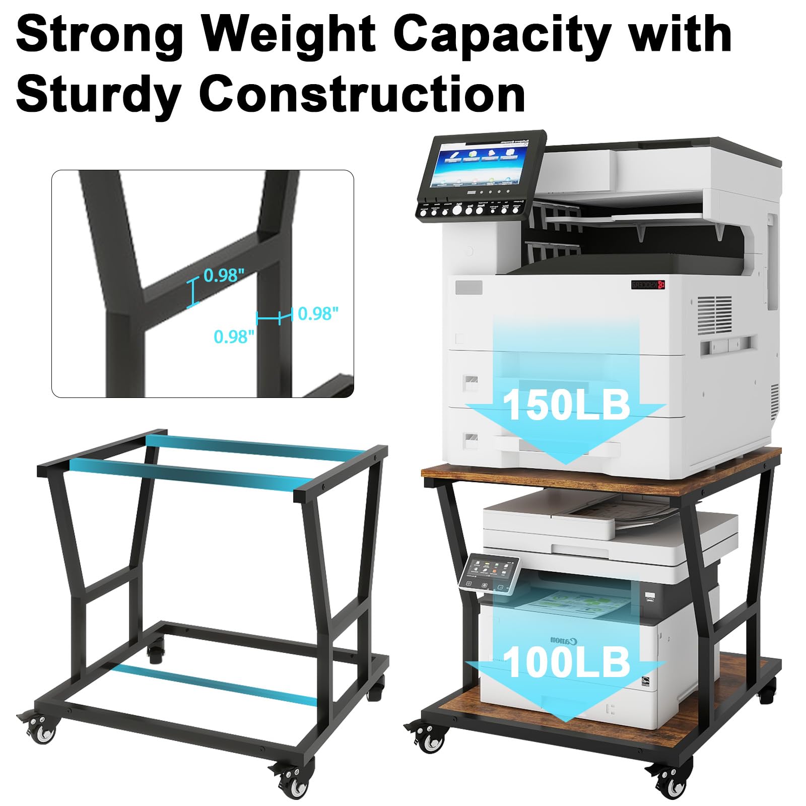 Natwind 2 Tier Heavy Duty Printer Stand - 23.6