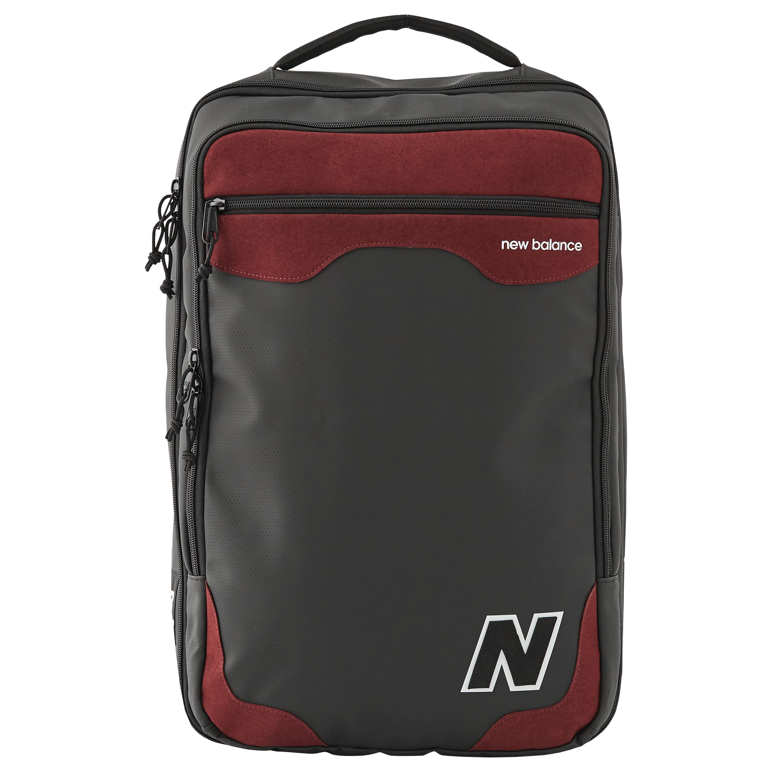New Balance Legacy Commuter Laptop Backpack for Men & Women - Durable Travel Bag with Laptop Compartment (Black/Red, One Size) - Perfect for Work, School, College & Business Trips