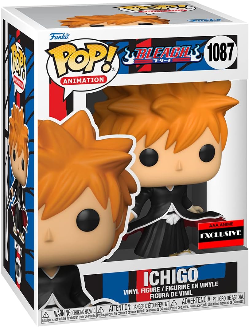 Bleach Ichigo Kurosaki AAA Anime Exclusive Funko Pop! Vinyl Figure #1087 - Perfect for Anime Collectors, Gift for Fans, and Display in Home or Office