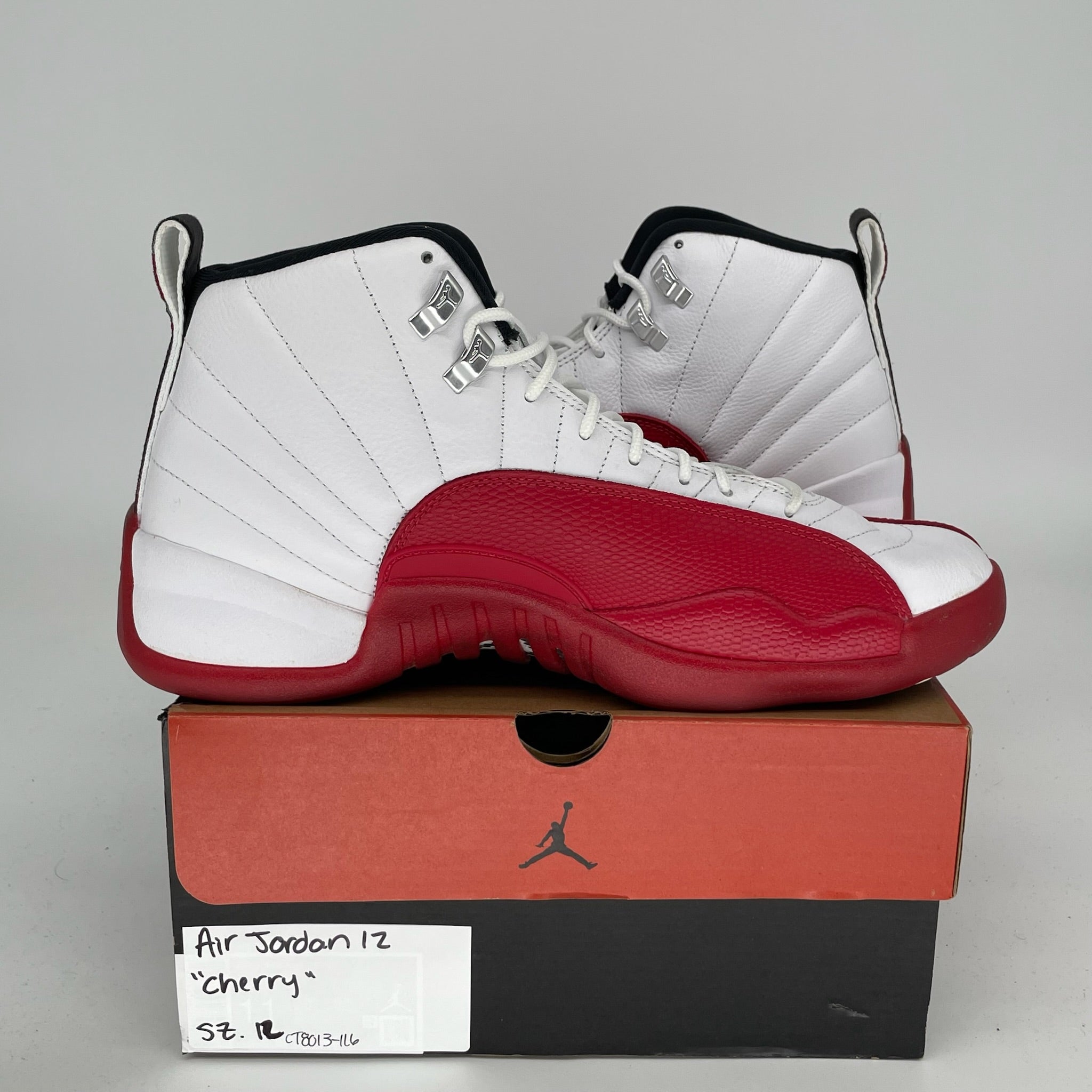 AIR JORDAN 12 CHERRY Basketball Shoes Men's Size 12 (CT8013-116) - Retro Style for Casual Wear & Street Fashion