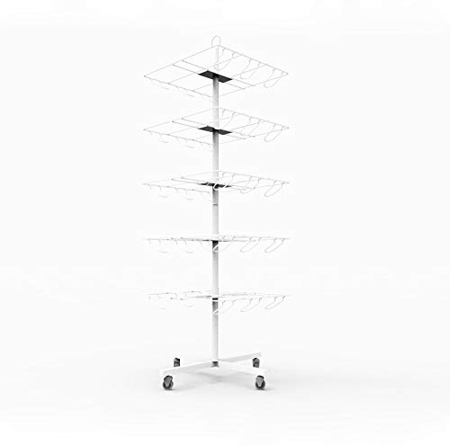 FixtureDisplays® Plastic Tub Jar Candy Bin Display Stand - Rotating Bucket Retail Rack with Metal Base (101254) - Perfect for Candy Stores, Supermarkets & Retail Displays