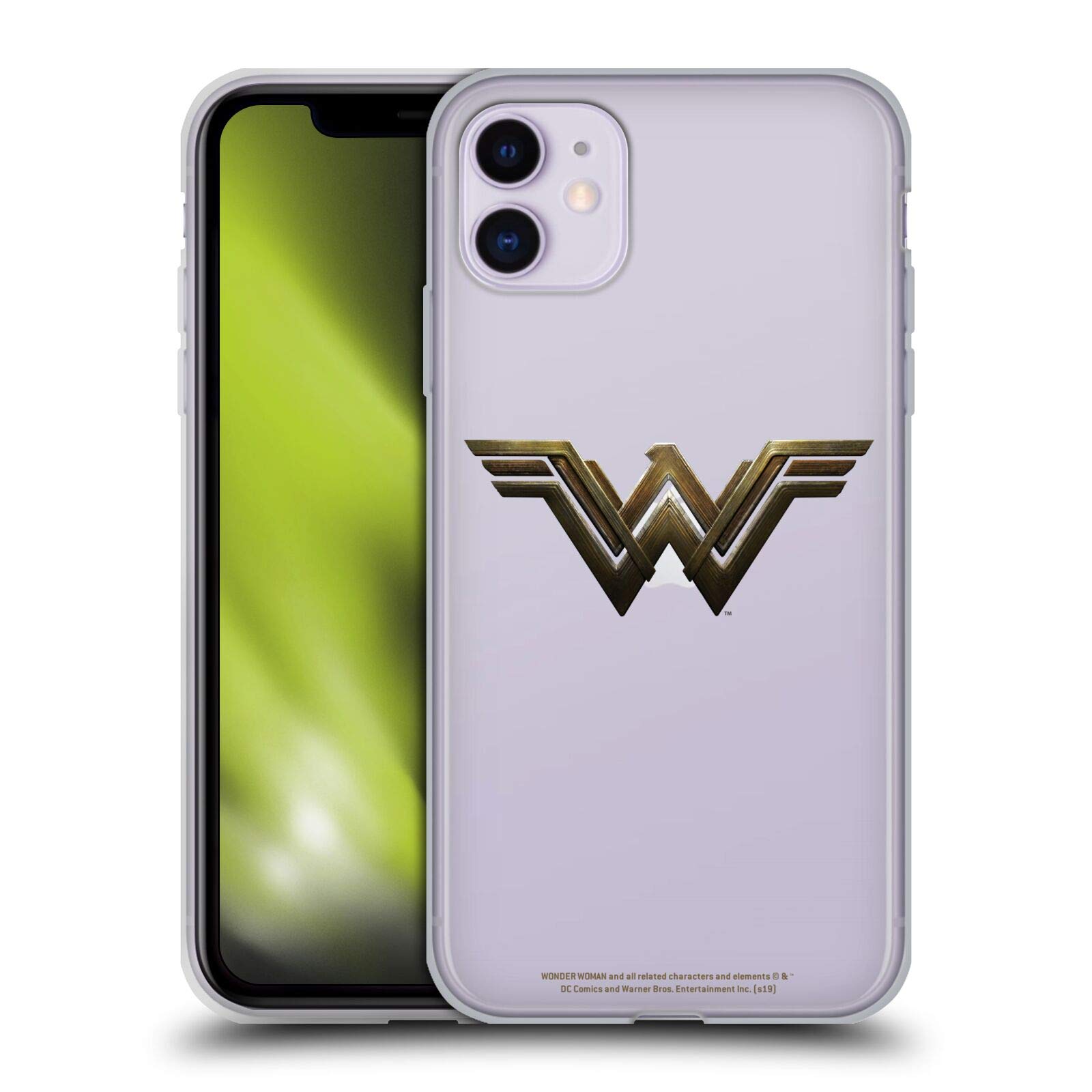 Official Wonder Woman Movie Logo Soft Gel Case for Apple iPhone 11 - Durable Protective Phone Cover with Licensed DC Comics Design - Perfect for Superhero Fans, Daily Use & Gift Giving