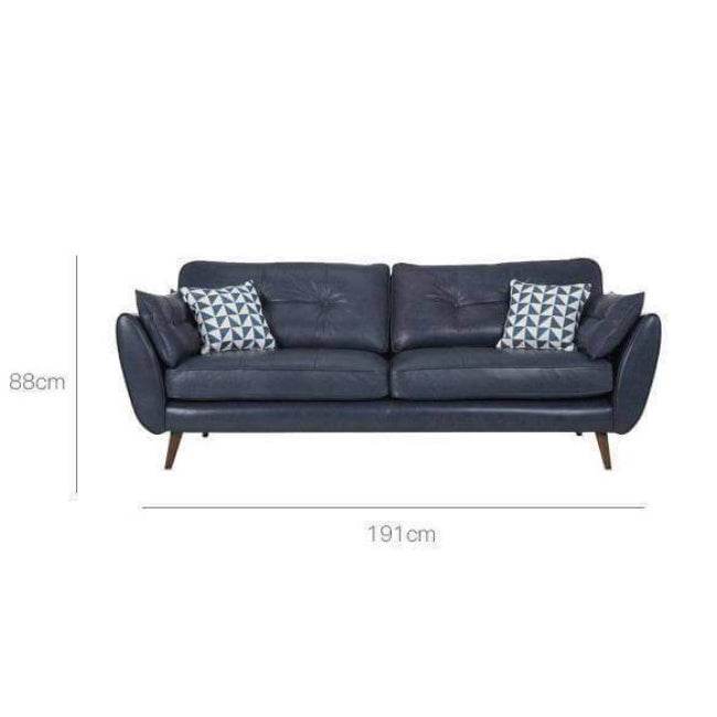 Premium Heather Faux Leather Sofa - Modern PU Leather Couch for Living Room, Office & Lounge - Comfortable Mid-Century Style Sectional Sofa with Sturdy Wooden Frame (Perfect for Small Spaces, Apartments & Home Theater Seating)