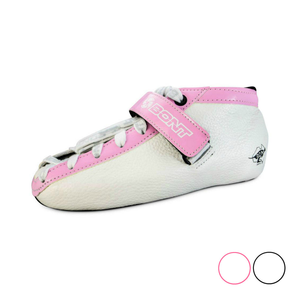 Bont Quad Hybrid Fiberglass White Boot - High-Performance Roller Skates for Speed Skating & Derby - Perfect for Indoor & Outdoor Use