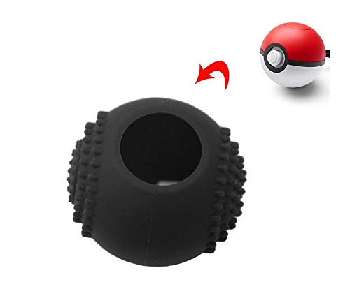 Premium Anti-Slip Silicone Protective Case Cover for Nintendo Switch & Poke Ball Plus - Shockproof Grip Skin Storage Pouch - Compatible with Pokemon Let's Go Pikachu/Eevee (Black) | Perfect for Gaming, Travel & Home Entertainment