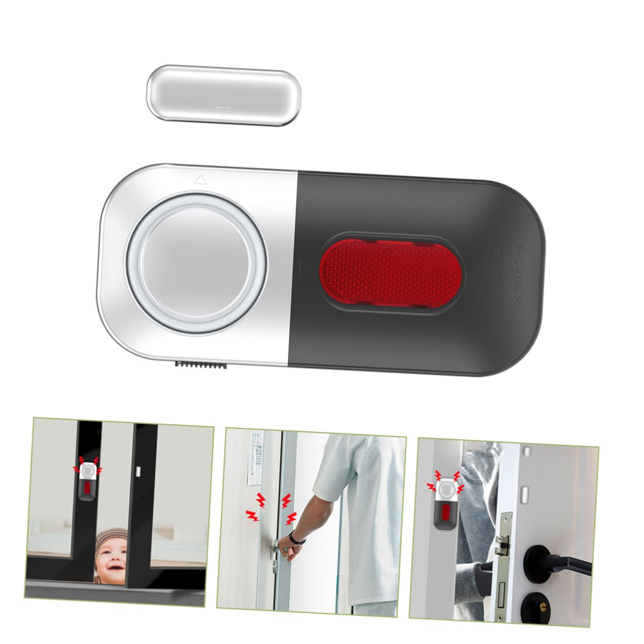 KONTONTY Wireless Door & Window Alarm - Home Security Alarm System for Safety, Grey | Ideal for Apartments, Offices & Child Safety