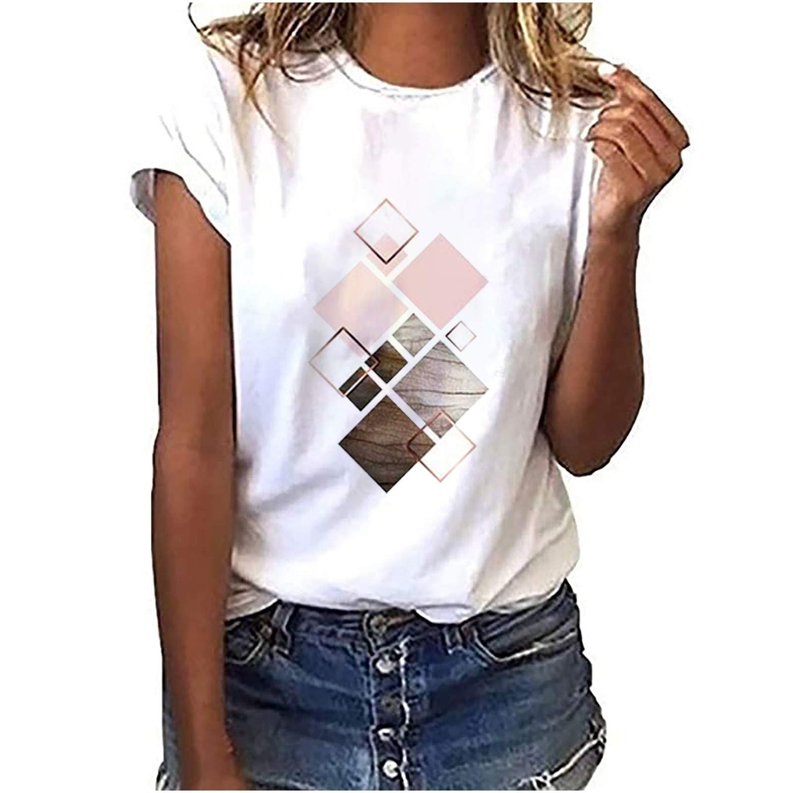 Women's V-Neck & Round Neck T-Shirts - Sexy Loose Printed Blouses & Golf Tees | Fashionable Casual Tops for Everyday Wear, Work & Outdoor Activities
