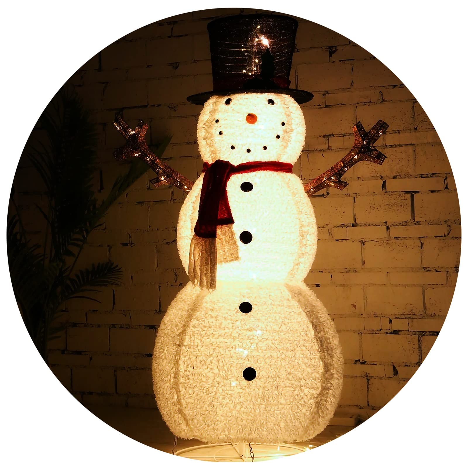 6ft Snowman LED Christmas Decorations - Indoor/Outdoor Lighted Holiday Decor for Yard, Garden, Porch - Collapsible & Cute Snowman Decor - Perfect for Christmas Parties, Home Decoration & Festive Atmosphere