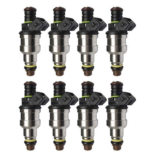 8-Piece Fuel Injector Set for Ford F150 F250 F350 1993-2003 V8 - Replaces 0280150943, 0280150556, 0280150939, 0280150909 - Compatible with F1ZE-C2A, E6TE-A2B, E5TE-A3B, E6TE-A3B - Perfect for Engine Performance Upgrades & Fuel Efficiency Improvement