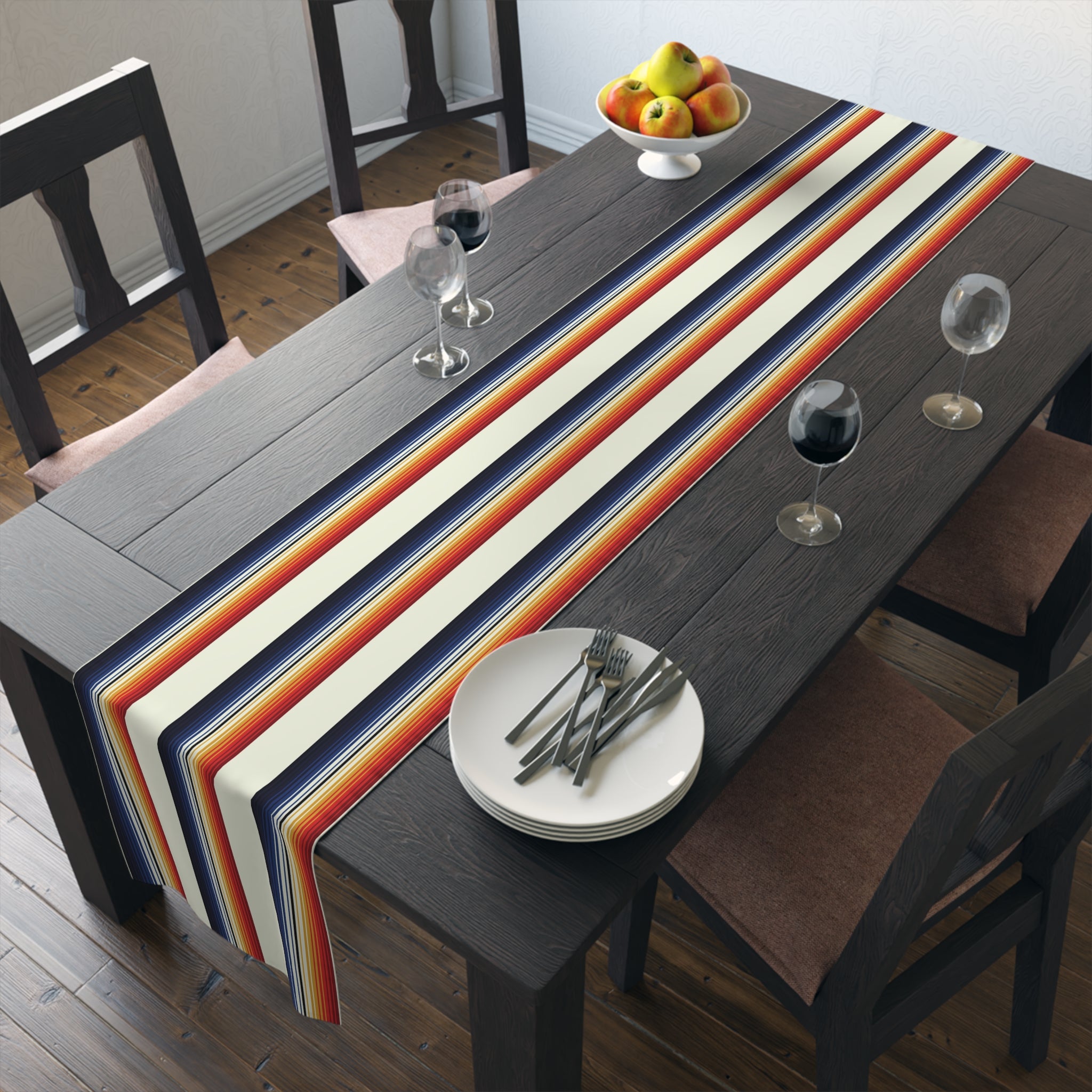 Premium Cotton & Polyester Table Runner with Mexican Southwestern Print - Perfect for Dining Tables, Kitchen Islands & Boho Home Decor