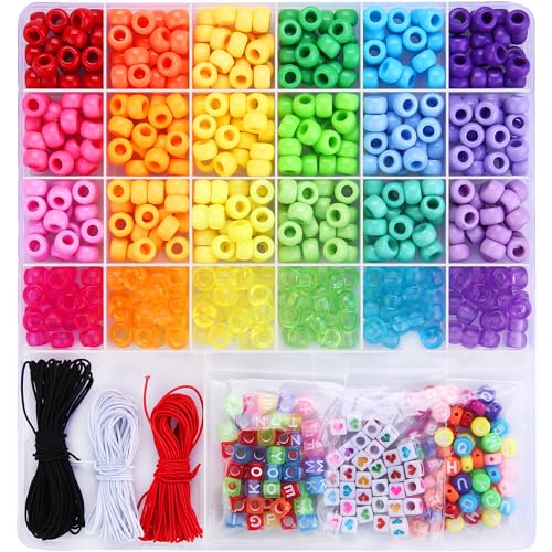 Rainbow 24 colors and cartoon beads