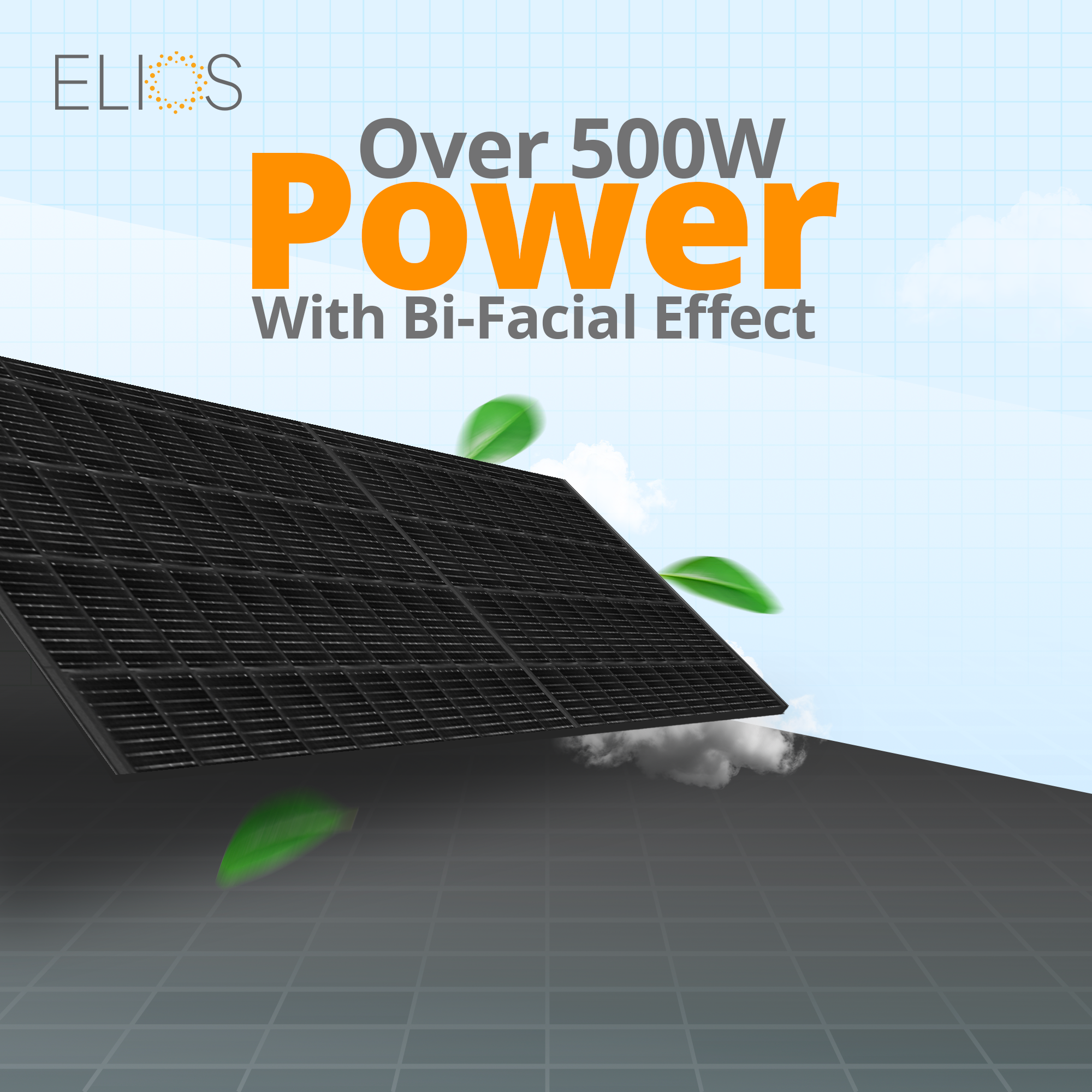 Elios Voltaic 400HC BF | 400W Bifacial Monocrystalline Solar Panel for Home & Commercial Use - Ideal for Rooftop, Ground Mount, and Off-Grid Solar Systems