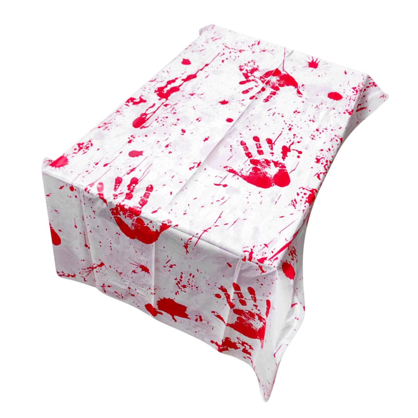 Spooky Halloween Table Runner with Bloody Handprint - Scary Halloween Tablecloth Decor for Kitchen, Dining Room & Party Supplies | Perfect for Halloween Home Decor, Themed Parties & Haunted House Setup