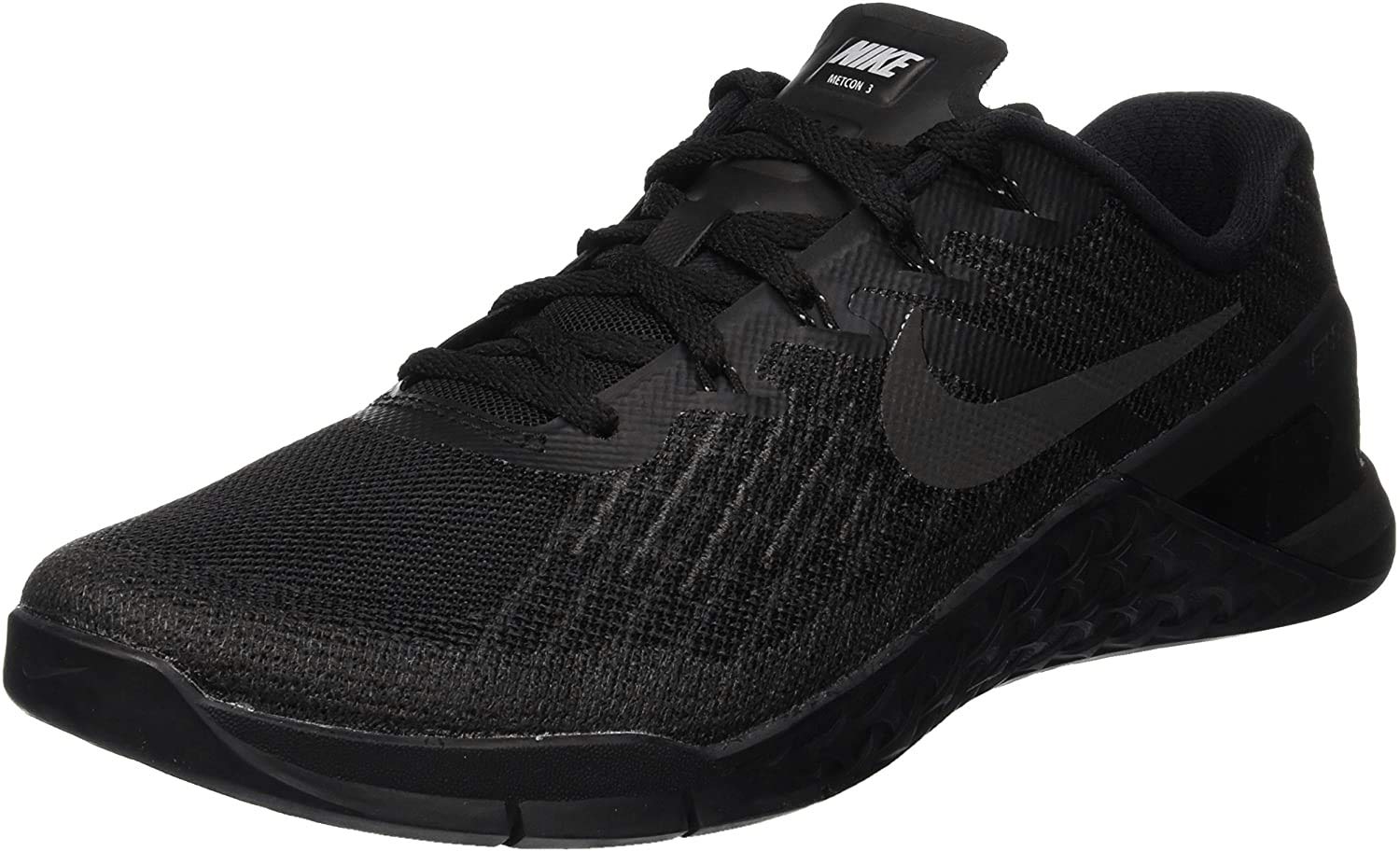 Nike Metcon 3 Men's Training Shoes - Black/Black Size 6.5 D (M) for CrossFit, Gym Workouts & Weightlifting | High-Performance Athletic Footwear