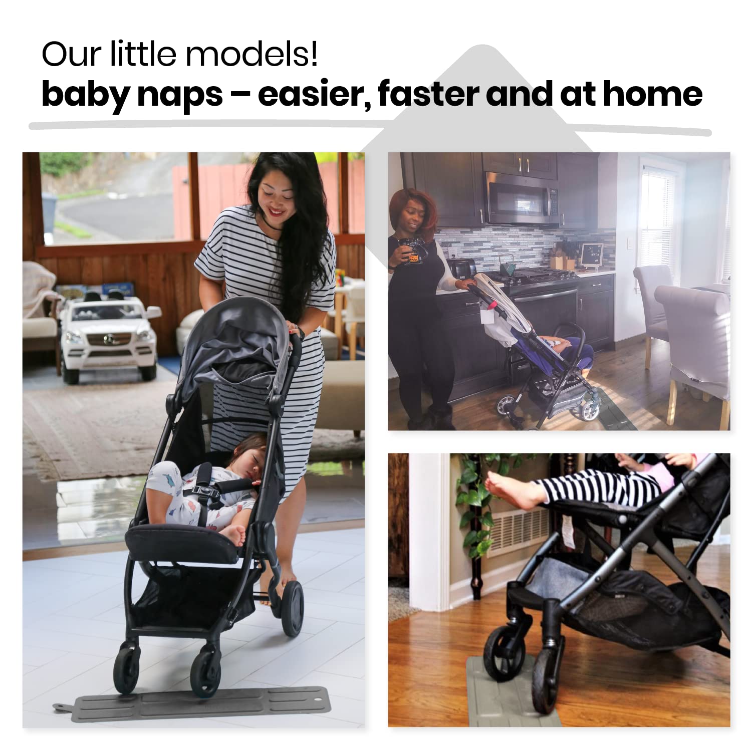 **Baby Stroller Rocker - Gentle Gray Infant Rocking Mat for Newborns & Babies - Portable Sleep Aid for Strollers, Indoors & Outdoors - Perfect for Naps, Travel & Soothing Fussy Babies**