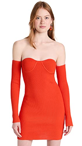 Helmut Lang Women's Contour Mini Dress - Slim Fit Stretch Bodycon Dress for Night Out, Party & Special Occasions | Fashionable & Sexy Clubwear