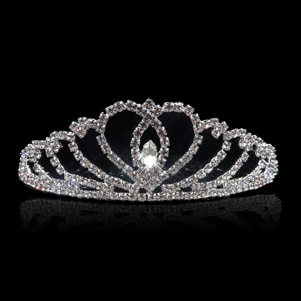 Elegant Rhinestone Bridal Tiara Headpiece - Wedding Hair Jewelry Crown for Women & Girls, Princess Headband for Brides, Prom, Pageants & Special Occasions